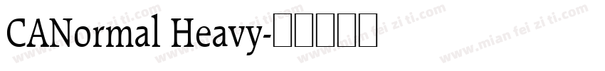 CANormal Heavy字体转换